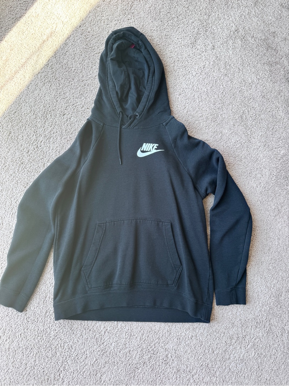 Nike Gray Pullover Hoodie with White Logo